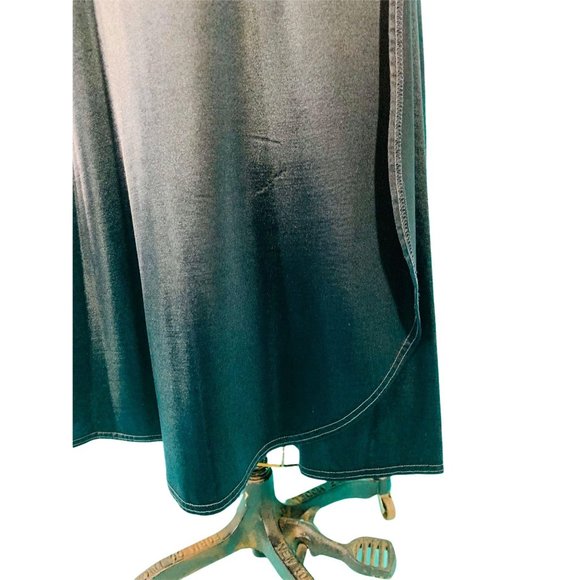 Vintage 70s Wrap Skirt Womens XXS Black Shiny Spandex Spalding - Picture 6 of 10